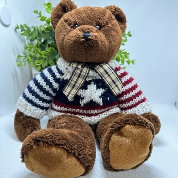 Ty Classic Collection “Molasses” the Teddy With Star Sweater 13”Plush - Picture 5 of 12